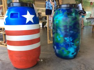Painted rainbarrels