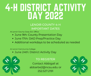 Cover photo for 4-H District Activity Day 2022