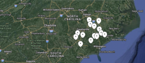Southeast Extension District Research Trial Locations